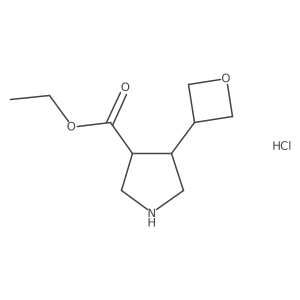 Ethyl (3S,4S)-4-(oxetan-3-yl)pyrrolidine-3-carboxylate hydrochloride结构式