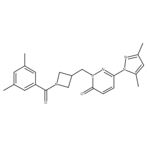 6-(3,5-dimethyl-1H-pyrazol-1-yl)-2-((1-(3,5-dimethylbenzoyl)azetidin-3-yl)methyl)pyridazin-3(2H)-one Structure