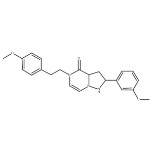 2-(3-Methoxyphenyl)-5-[2-(4-methoxyphenyl)ethyl]-1,2,3,3a-tetrahydropyrazolo[1,5-a]pyrazin-4-one Structure