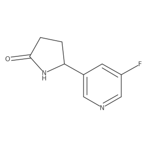 5-(5-Fluoropyridin-3-YL)pyrrolidin-2-one结构式