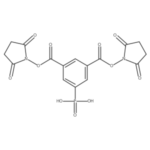 (3,5-Bis(((2,5-dioxopyrrolidin-1-yl)oxy)carbonyl)phenyl)phosphonic acid结构式