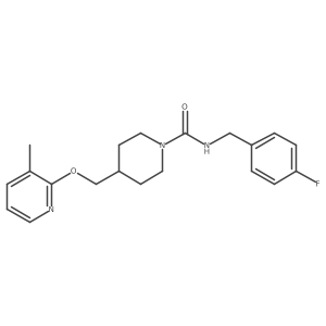 N-[(4-Fluorophenyl)methyl]-4-[(3-methylpyridin-2-yl)oxymethyl]piperidine-1-carboxamide结构式