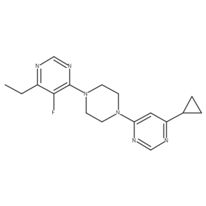 4-[4-(6-Cyclopropylpyrimidin-4-yl)piperazin-1-yl]-6-ethyl-5-fluoropyrimidine结构式