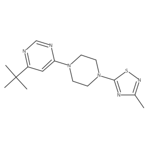 4-Tert-butyl-6-[4-(3-methyl-1,2,4-thiadiazol-5-yl)piperazin-1-yl]pyrimidine结构式