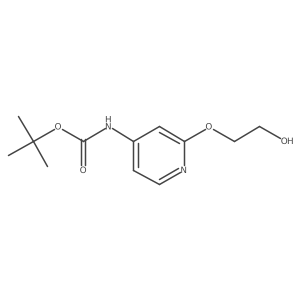 tert-butyl N-[2-(2-hydroxyethoxy)pyridin-4-yl]carbamate结构式