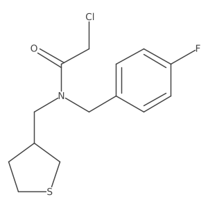 2-Chloro-N-[(4-fluorophenyl)methyl]-N-(thiolan-3-ylmethyl)acetamide结构式