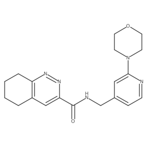 N-{[2-(morpholin-4-yl)pyridin-4-yl]methyl}-5,6,7,8-tetrahydrocinnoline-3-carboxamide结构式