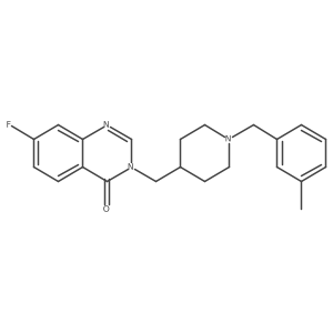 7-Fluoro-3-({1-[(3-methylphenyl)methyl]piperidin-4-yl}methyl)-3,4-dihydroquinazolin-4-one结构式