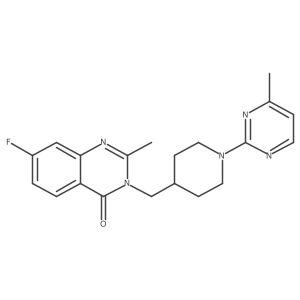 7-Fluoro-2-methyl-3-{[1-(4-methylpyrimidin-2-yl)piperidin-4-yl]methyl}-3,4-dihydroquinazolin-4-one结构式