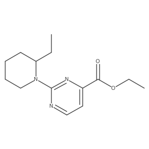 Ethyl 2-(2-ethylpiperidin-1-yl)pyrimidine-4-carboxylate结构式