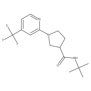 N-tert-butyl-1-[4-(trifluoromethyl)pyridin-2-yl]pyrrolidine-3-carboxamide结构式