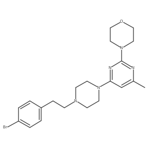 4-(4-{4-[2-(4-Bromophenyl)ethyl]piperazin-1-yl}-6-methylpyrimidin-2-yl)morpholine结构式