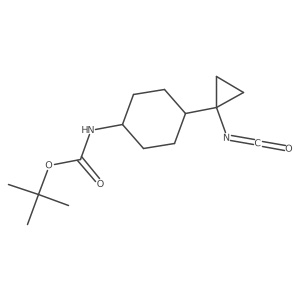 tert-butyl N-[4-(1-isocyanatocyclopropyl)cyclohexyl]carbamate Structure