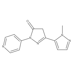 3-(1-methyl-1H-pyrazol-5-yl)-1-(pyridin-4-yl)-4,5-dihydro-1H-pyrazol-5-one Structure
