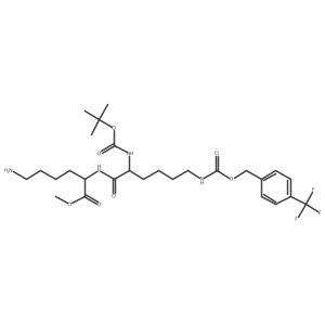 methyl N2-(tert-butoxycarbonyl)-N6-({[4-(trifluoromethyl)phenyl]methoxy}carbonyl)-L-lysyl-L-lysinate Structure