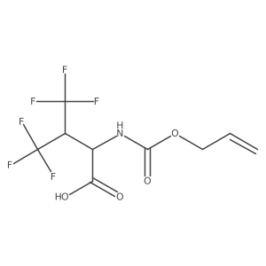 (2S)-4,4,4-trifluoro-2-{[(prop-2-en-1-yloxy)carbonyl]amino}-3-(trifluoromethyl)butanoic acid Structure