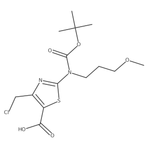 2-{[(Tert-butoxy)carbonyl](3-methoxypropyl)amino}-4-(chloromethyl)-1,3-thiazole-5-carboxylic acid结构式