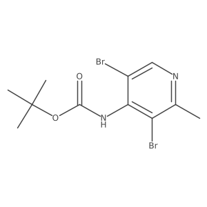 tert-butyl N-(3,5-dibromo-2-methylpyridin-4-yl)carbamate结构式