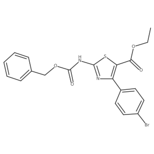 Ethyl 2-{[(benzyloxy)carbonyl]amino}-4-(4-bromophenyl)-1,3-thiazole-5-carboxylate结构式