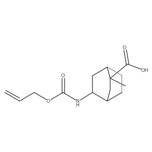 2-Methyl-5-{[(prop-2-en-1-yloxy)carbonyl]amino}bicyclo[2.2.2]octane-2-carboxylic acid结构式