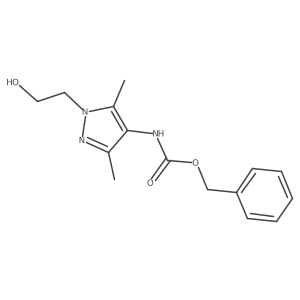 benzyl N-[1-(2-hydroxyethyl)-3,5-dimethyl-1H-pyrazol-4-yl]carbamate结构式