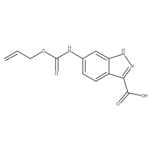 6-{[(prop-2-en-1-yloxy)carbonyl]amino}-1H-indazole-3-carboxylic acid结构式