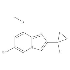 6-Bromo-2-(1-fluorocyclopropyl)-8-methoxyimidazo[1,2-a]pyridine Structure
