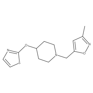 1-[(3-Methyl-1,2-oxazol-5-yl)methyl]-4-(1,3-thiazol-2-yloxy)piperidine Structure