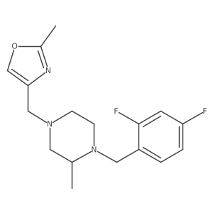 1-[(2,4-Difluorophenyl)methyl]-2-methyl-4-[(2-methyl-1,3-oxazol-4-yl)methyl]piperazine Structure