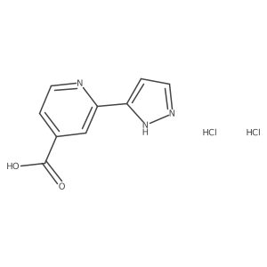 2-(1H-pyrazol-3-yl)pyridine-4-carboxylicaciddihydrochloride结构式