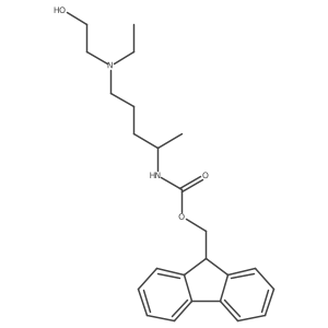 (9H-fluoren-9-yl)methyl N-[(2R)-5-[ethyl(2-hydroxyethyl)amino]pentan-2-yl]carbamate结构式
