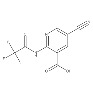 5-Cyano-2-(2,2,2-trifluoroacetamido)pyridine-3-carboxylic acid结构式