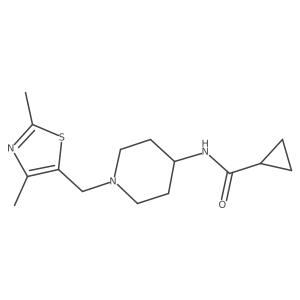 N-{1-[(2,4-dimethyl-1,3-thiazol-5-yl)methyl]piperidin-4-yl}cyclopropanecarboxamide Structure
