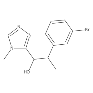 2-(3-bromophenyl)-1-(4-methyl-4H-1,2,4-triazol-3-yl)propan-1-ol结构式