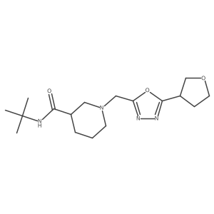 N-tert-butyl-1-{[5-(oxolan-3-yl)-1,3,4-oxadiazol-2-yl]methyl}piperidine-3-carboxamide Structure