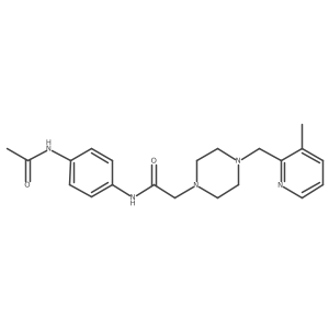 N-(4-acetamidophenyl)-2-{4-[(3-methylpyridin-2-yl)methyl]piperazin-1-yl}acetamide结构式