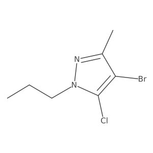 4-bromo-5-chloro-3-methyl-1-propyl-1H-pyrazole Structure
