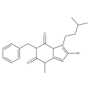1-benzyl-8-bromo-3-methyl-7-(3-methylbutyl)-5H-purin-7-ium-2,6-dione Structure
