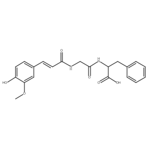 L-Phenylalanine, N-[N-[3-(4-hydroxy-3-methoxyphenyl)-1-oxo-2-propenyl]glycyl]- Structure