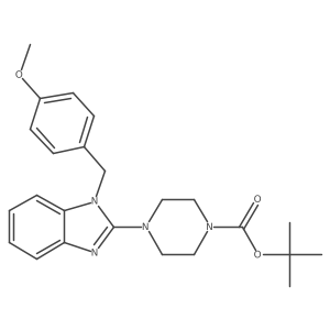 tert-Butyl 4-(1-(4-methoxybenzyl)-1H-benzo[d]imidazol-2-yl)piperazine-1-carboxylate Structure
