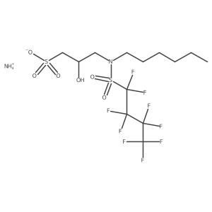 3-[Hexyl[(perfluorobutyl)sulfonyl]amino]-2-hydroxypropanesulfonic acid ammonium salt (1:1)结构式