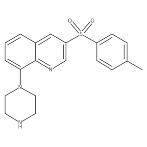 3-(4-Methylphenyl)sulfonyl-8-piperazin-1-ylquinoline结构式