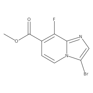 Imidazo[1,2-a]pyridine-7-carboxylic acid,3-bromo-8-fluoro-,methyl ester Structure