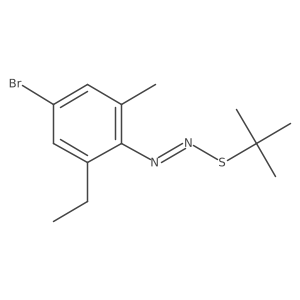 Thiohydroxylamine, N-[(4-bromo-2-ethyl-6-methylphenyl)imino]-S-(1,1-dimethylethyl)- Structure