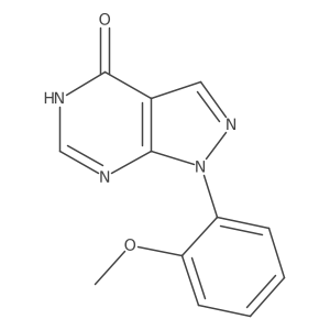 1,5-Dihydro-1-(2-methoxyphenyl)-4H-pyrazolo[3,4-d]pyrimidin-4-one Structure