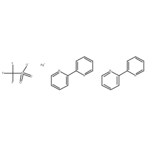 Silver(1+), bis(2,2 inverted exclamation marka-bipyridine-|EN,|EN inverted exclamation marka)-, (T-4)-, salt with trifluoromethanesulfonic acid (1:1)结构式