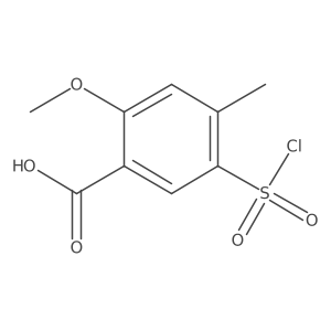 5-(chlorosulfonyl)-2-methoxy-4-methylBenzoic acid结构式