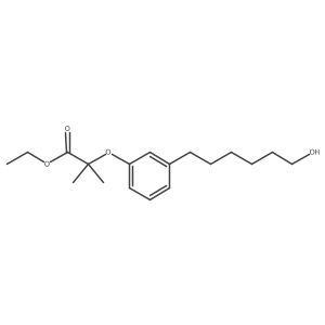 Ethyl 2-[3-(6-hydroxyhexyl)phenoxy]-2-methylpropanoate Structure