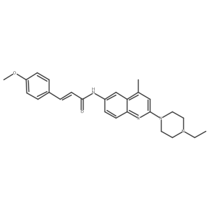 (E)-N-(2-(4-Ethylpiperazin-1-yl)-4-methylquinolin-6-yl)-3-(4-methoxyphenyl)acrylamide Structure