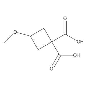 3-Methoxycyclobutane-1,1-dicarboxylic acid Structure